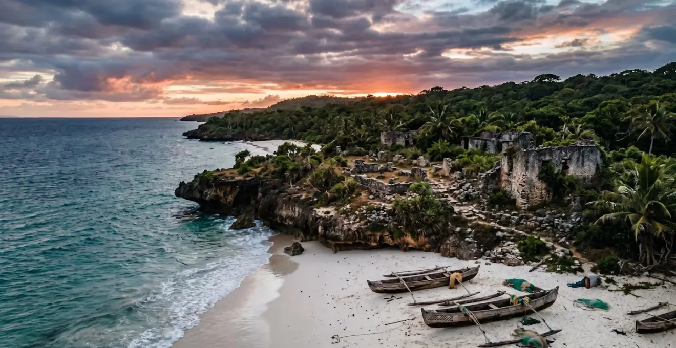 Côte est de Madagascar avec vestiges de l'époque des pirates à l'Île Sainte-Marie