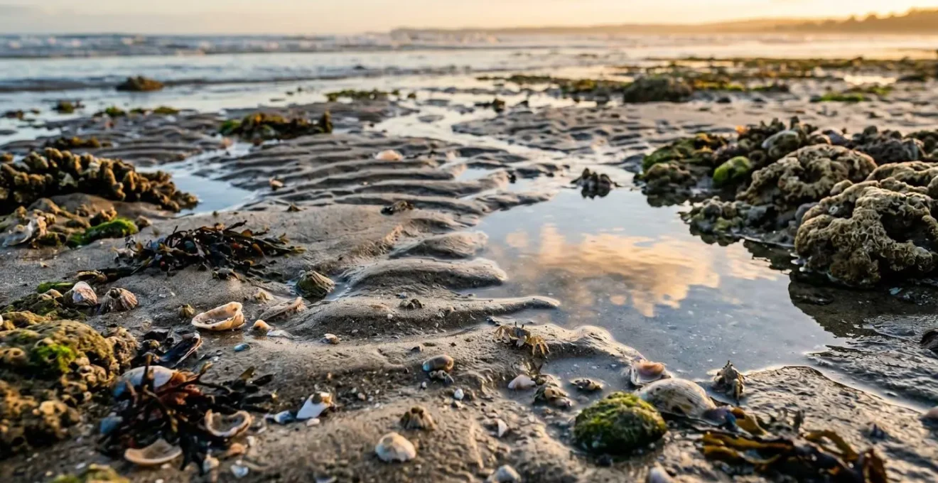 Banc de sable exposé à marée basse sur la côte ouest de Nosy Be